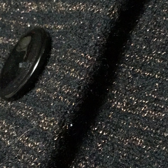 Anne Klein Black Metallic Copper Gold Vintage Knit Blazer Medium - Picture 10 of 10